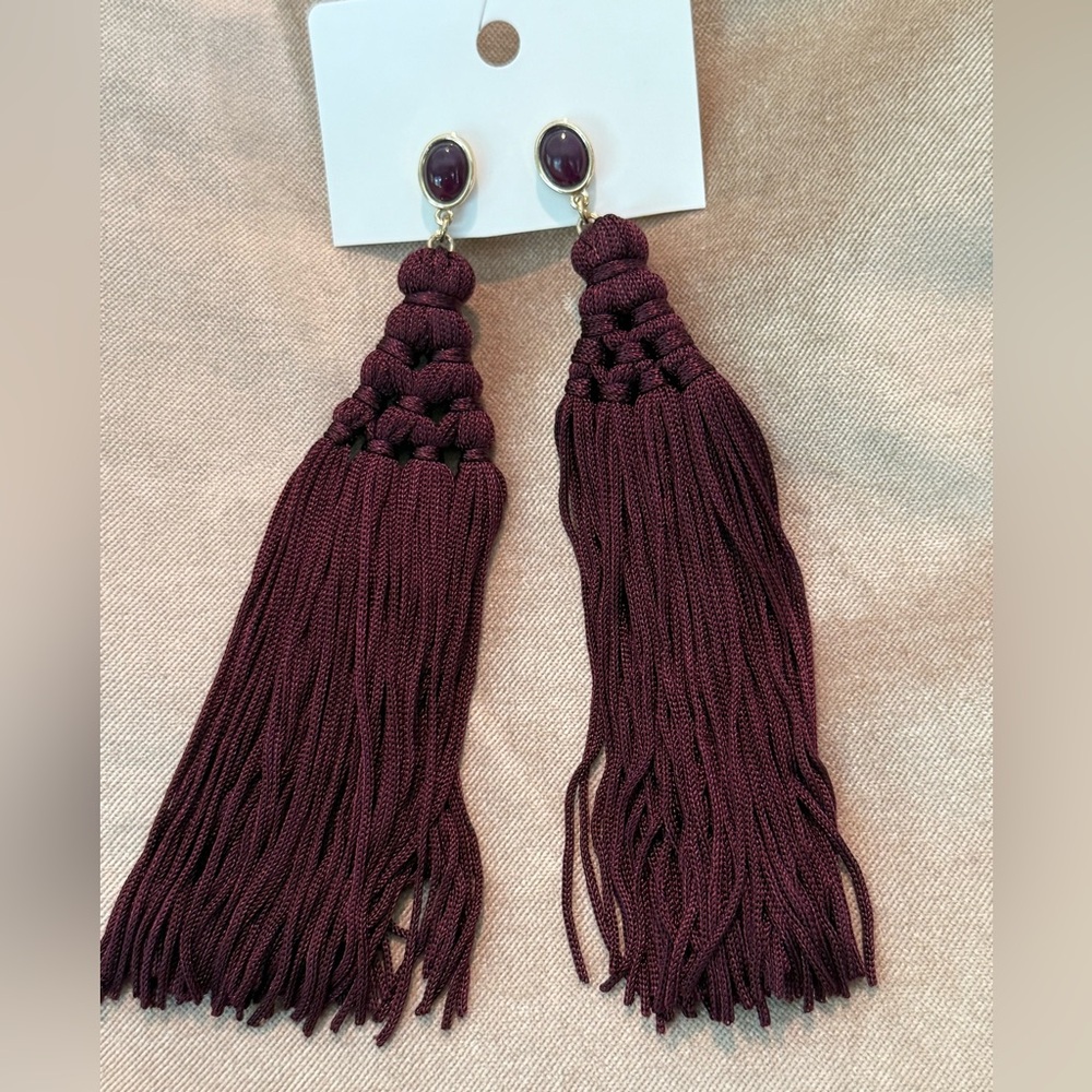 Long fringe earrings